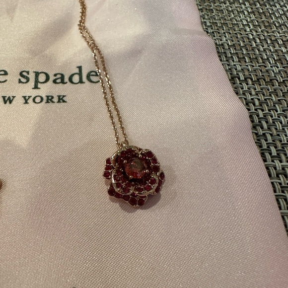 Kate Spade Scarlett Blooms Rose Adjustable Necklace - Picture 2 of 8